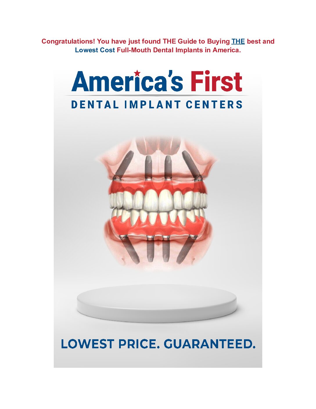 AFDIC Guide to Buying Full Mouth Dental Implants